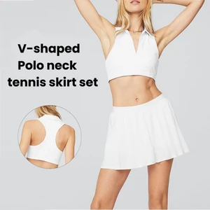 Custom New Yoga Clothing Outdoor Sports Tennis Set Quick Dry Eco-Friendly Breathable Fitness Clothing Women Polyester/Nylon