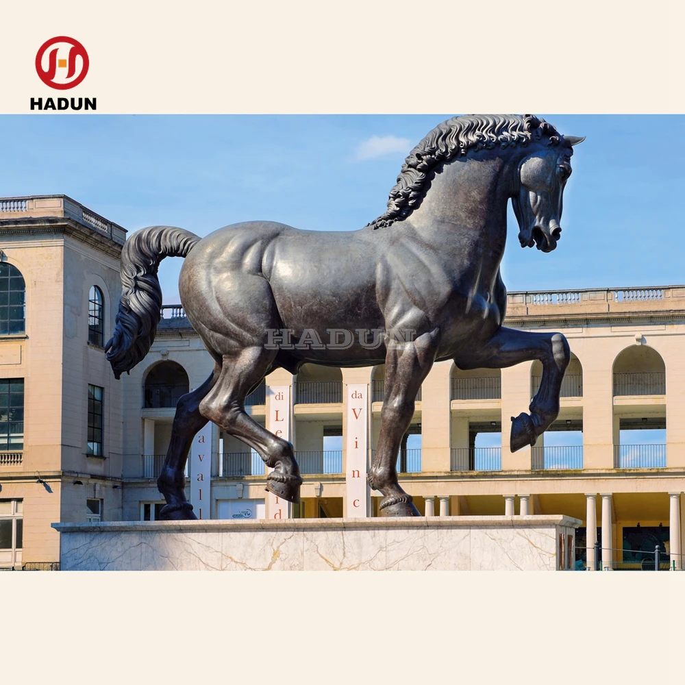 ブロンズ像　馬 屋外公園彫刻ホームガーデン大型金属ブロンズ動物馬彫刻実物大