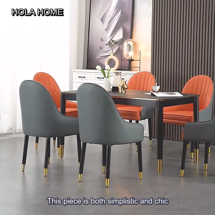 Modern Pu Leather Dining Chairs (set Of 2) In Brown With Wooden Legs ...