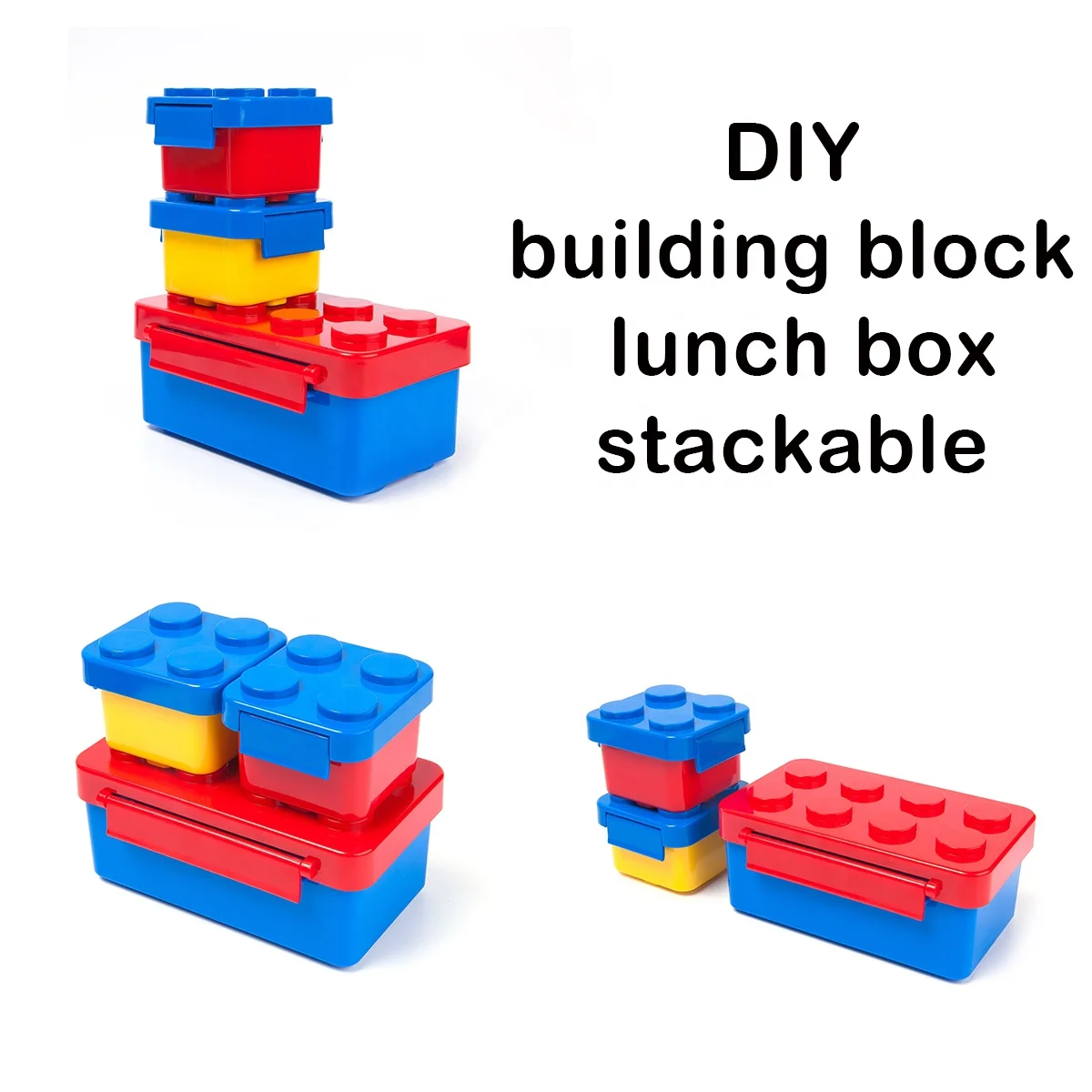 Building Blocks Stackable Lunch Containers