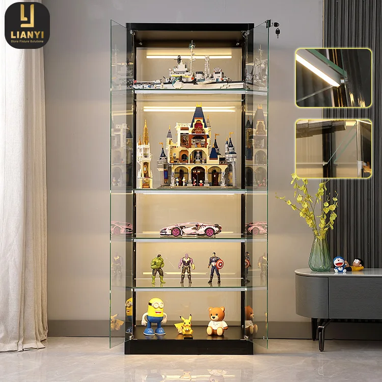 Factory Price Lego Display Cabinet Toy Model Storage Wall Display Shelves  Dustproof Glass Cabinet Design