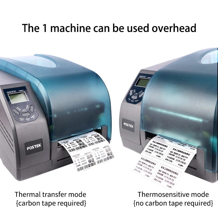 Postek G6000 600dbi 4inch 4 Ips Industrial Label Thermal Barcode Printer