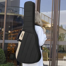 Customizable 20mm Soft Acoustic Folk Guitar Case with Fashionable Shoulder Straps 34\36\39\41\42 Inch Bag for Guitar