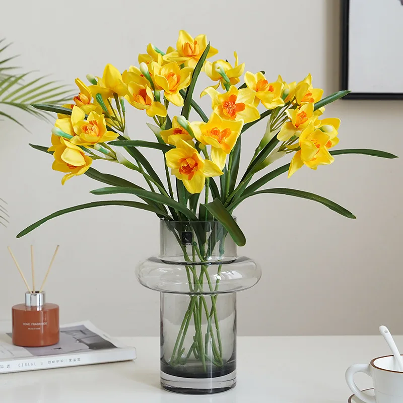 30 Narcisi Artificiali In Seta – Fiori Finti Primaverili Alti 41 Cm Con Stelo E Foglie – Per Casa, Matrimoni, Centrotavola