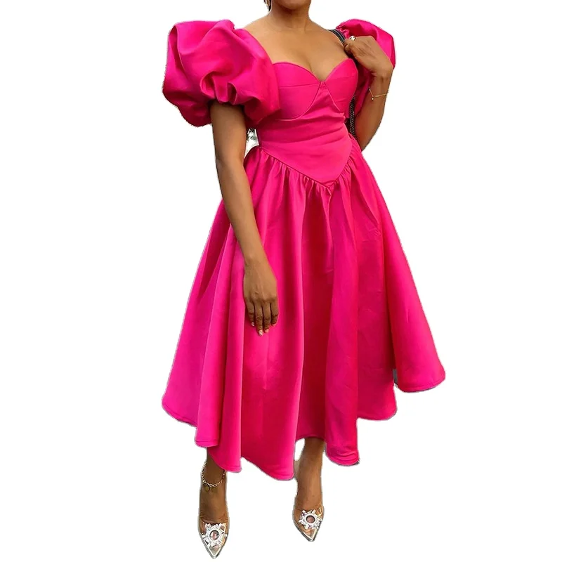 sweetheart neckline cinched waist a line midi dress Sweetheart Neckline Cinched Waist A Line Midi Dress Outfit Lander