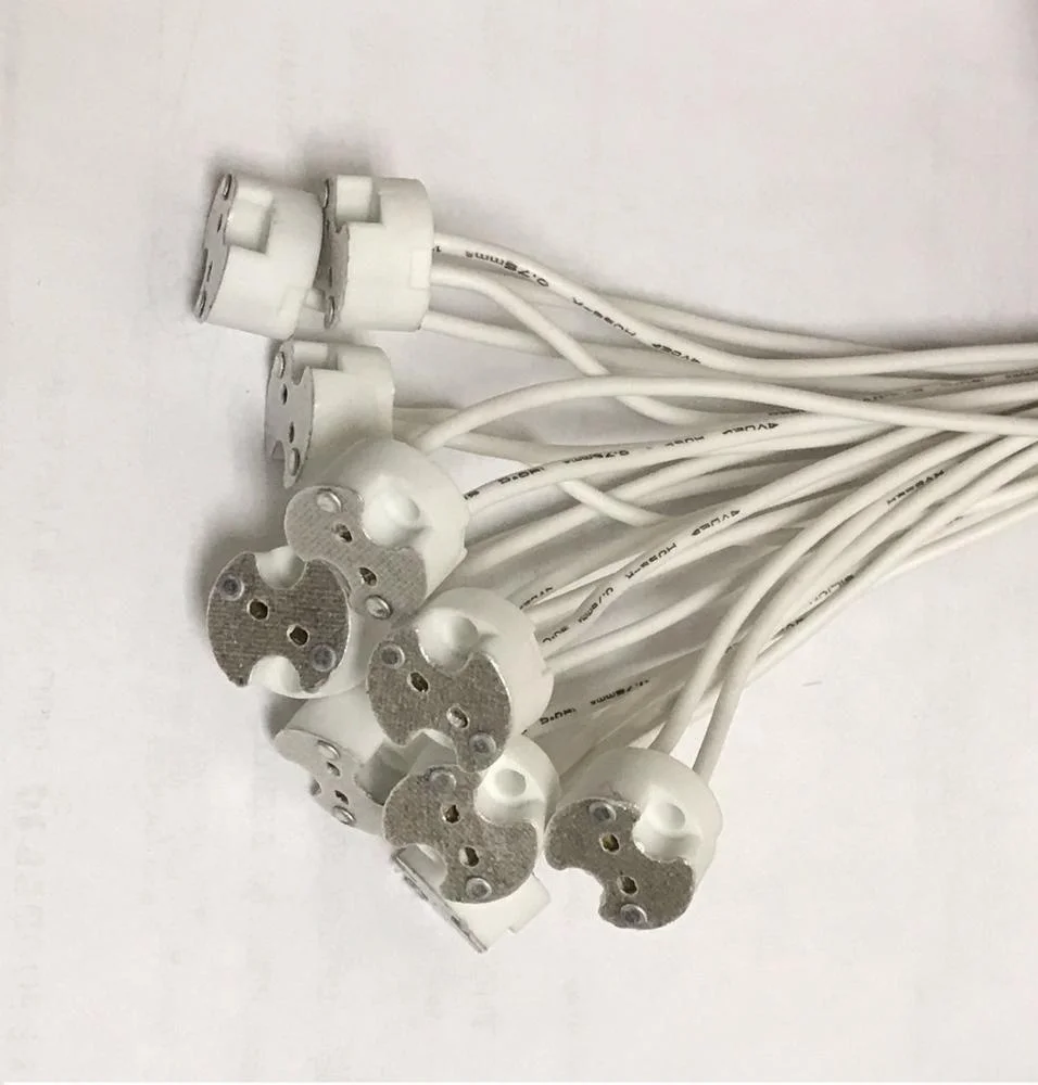 MR11 G4 Socket, GU5.3 Socket, LED Halogen Lamp Ceramic Wire Connector Base Socket