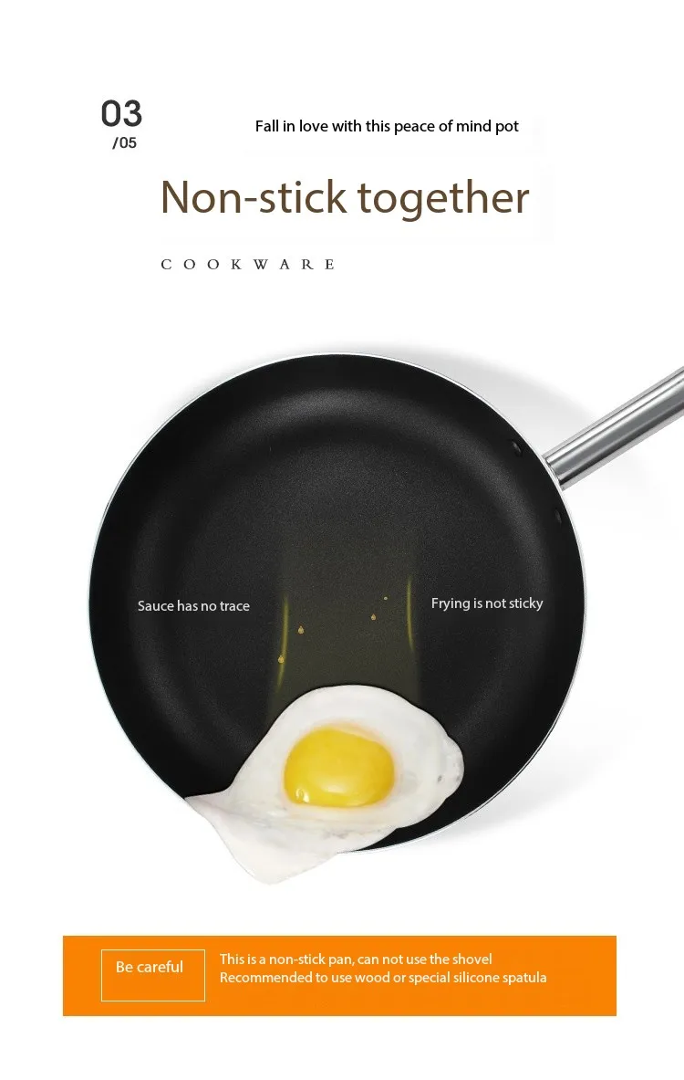 Fts Aluminium Frying Pan Multifunctional Kitchen Gas Induction Frying