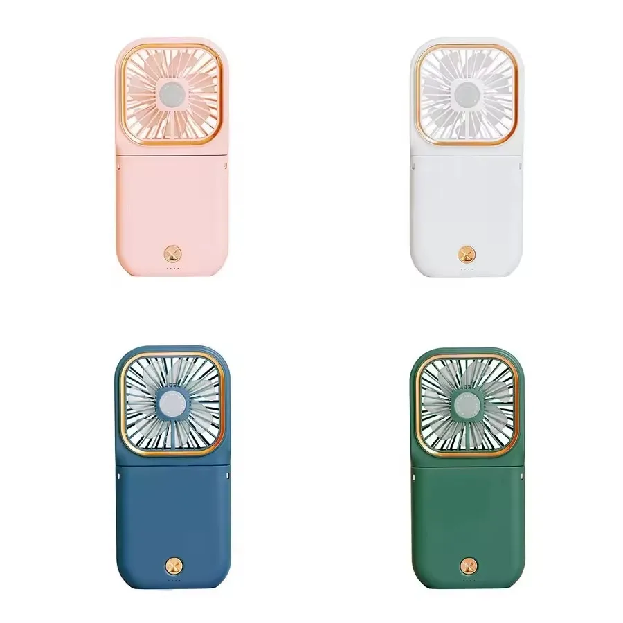 2024 Hot Selling Multifunctional USB Mini Fan with Power Bank Flashlight Handheld Rechargeable Portable 3 in 1 Fan
