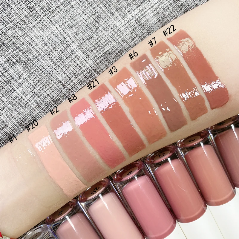 Уникальный Большой тюбик для кистей цветная жидкость веганов недорого без логотипа пользовательский блеск губ