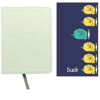 US Warehouse ready to ship promotion business sublimation pu leather blank white notebook school breaking planner with insert A5