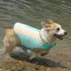 plaid color-blocked life jacket