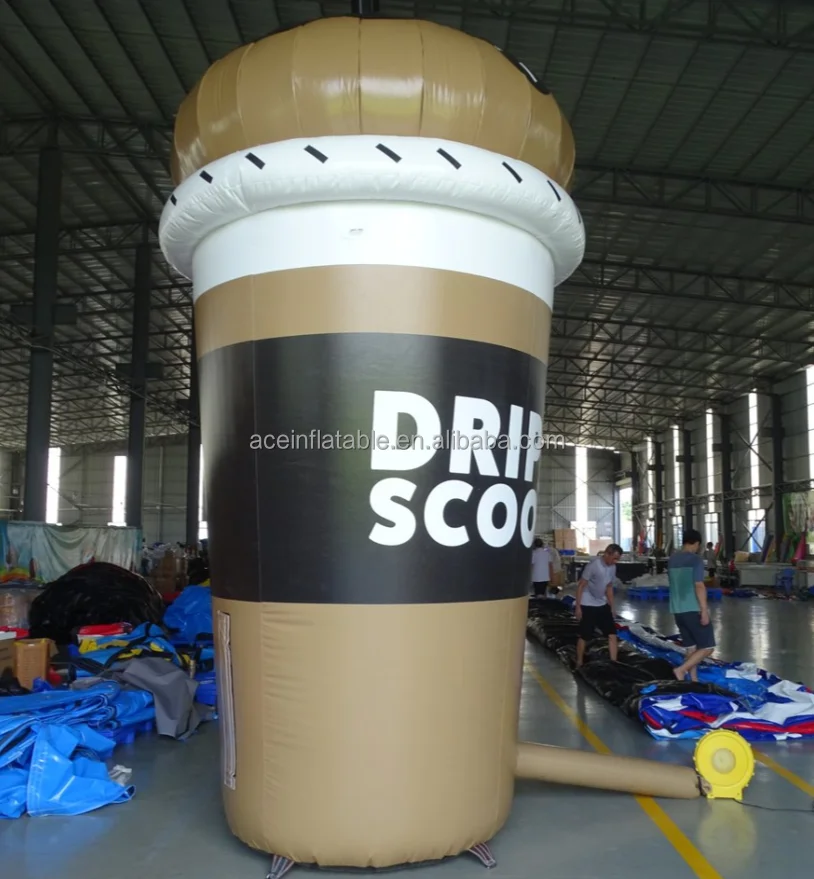 Customized Size Giant Advertising Large Inflatable Milkshake Cup Model for Event Promotion Inflatable Milk Tea Coffee Cup