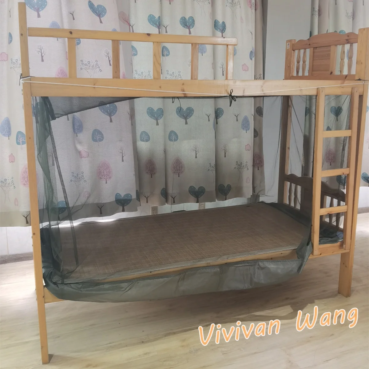 Olive Green Mosquito Nets  Rectangular Bed Canopy Single Bed Size Outdoor Net Conical Mosquito Netting