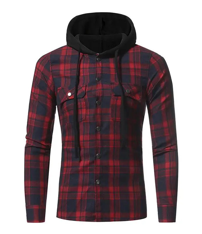 mens flannel moletom com capuzs