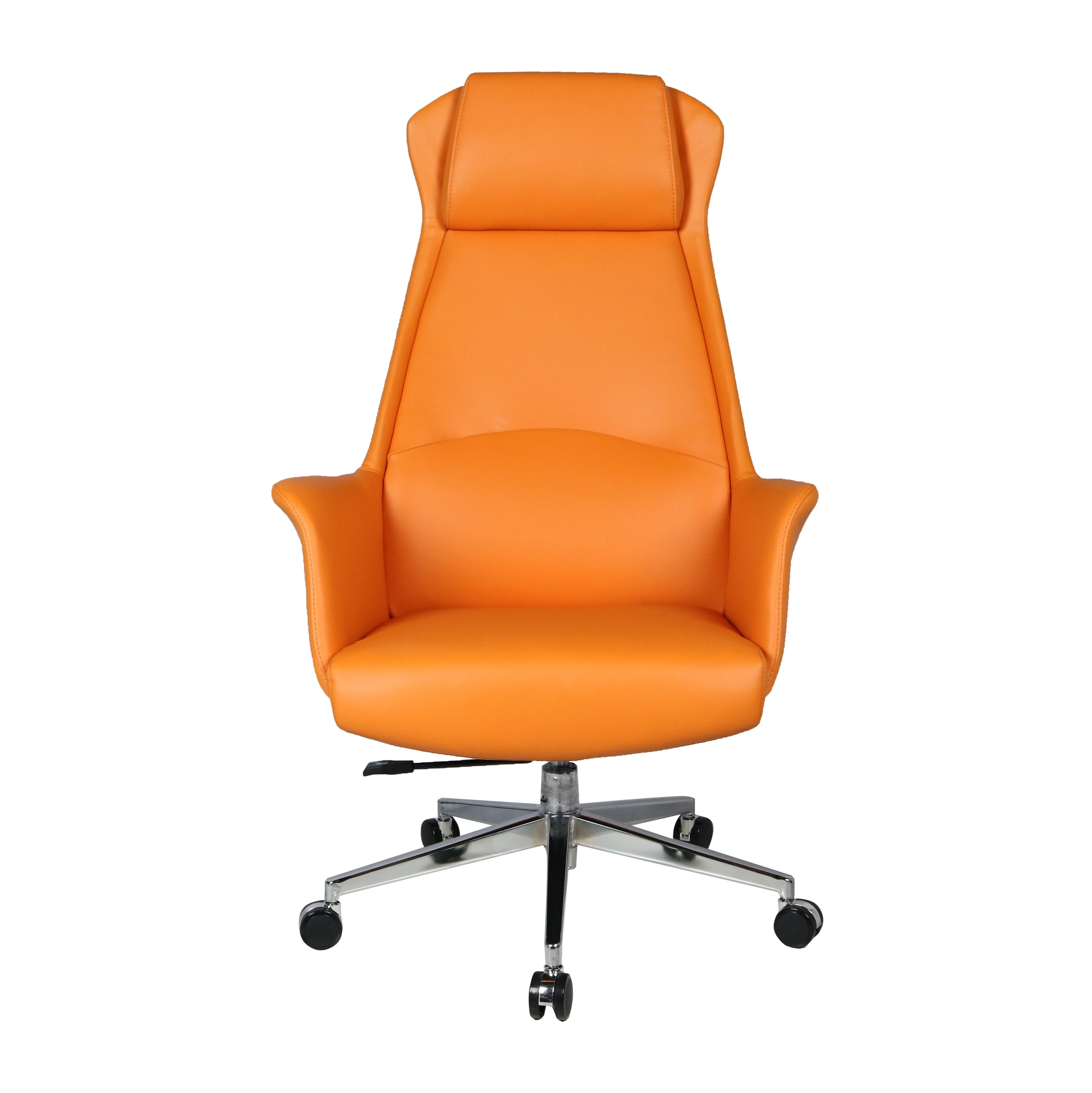 Orange Leather Modern Executive Director Office Chair Executive Chair The  Office Luxury In Aluminum Base - Buy Silla Ejecutiva Product on 