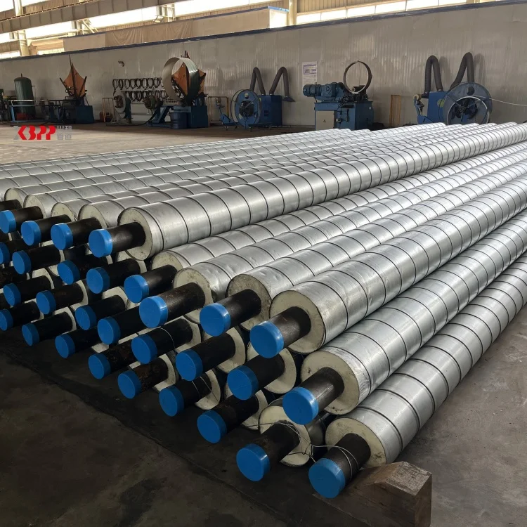 Overhead ASTM API GI Galvanized Iron Sheet Jacket Polyurethane Foam Chilled Water Insulated Pipe for Water Supply