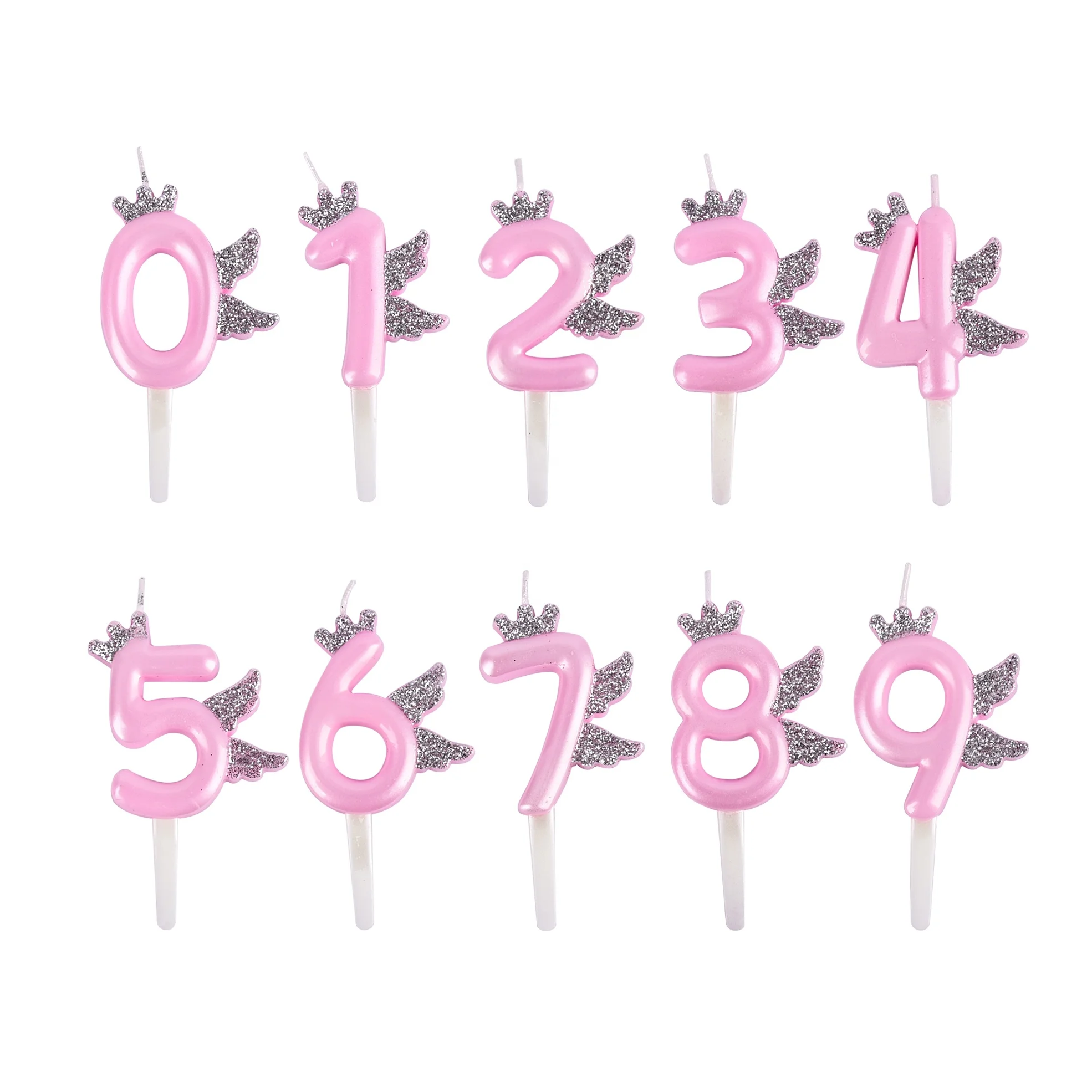 Creative Happy Birthday Number 0-9 Cake Candles Topper Decoration Party Supplies Creative Happy Birthday Number 0-9 Cake Candles Topper Decoration Party Supplies