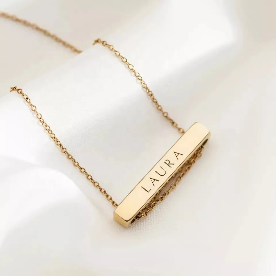 letter bar necklace