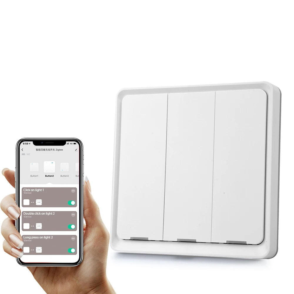 TÉLÉCOMMANDE TACTILE SANS Fil Scène Sans Fil Pour Zigbee Home Wifi Pour