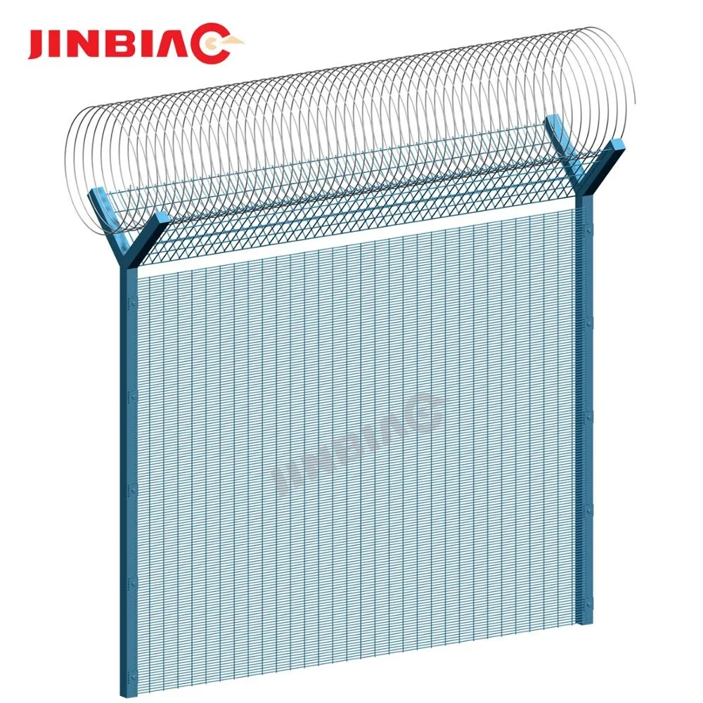 HEBEI JINBIAO Wholesale Factory Price 358 High Security Anti Climb Airport Fence Fencing, Trellis & Gates Low Carbon Steel Wire