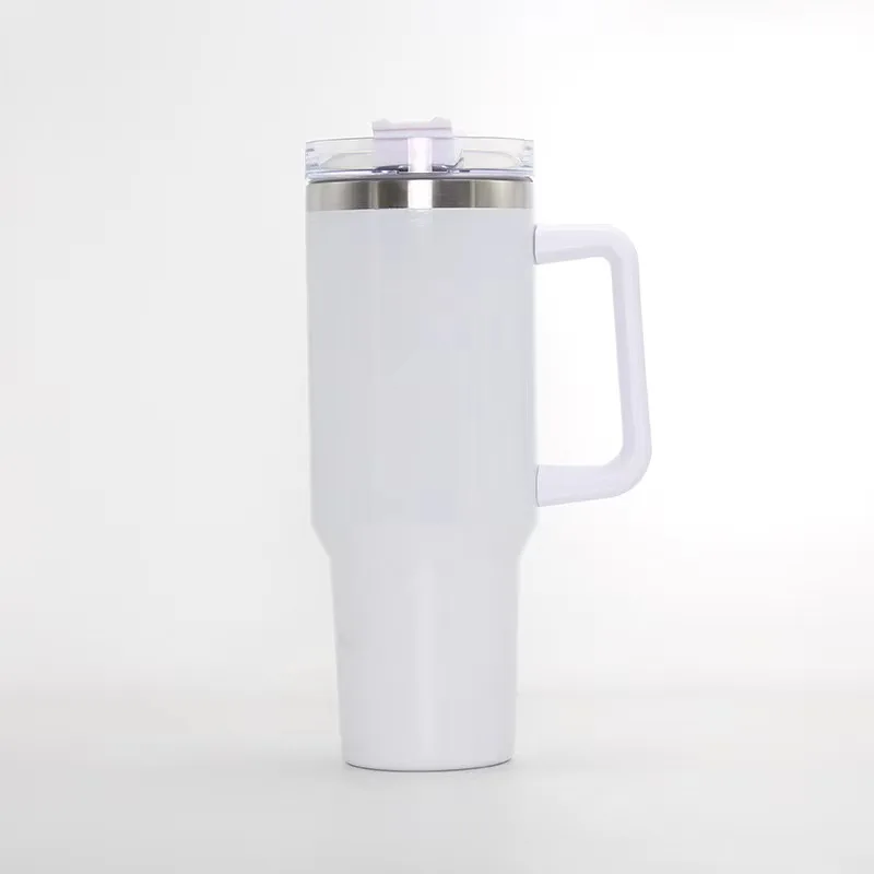 Us Warehouse 40 Oz Tumbler With Handle Sublimation Powder Coated Thermo ...