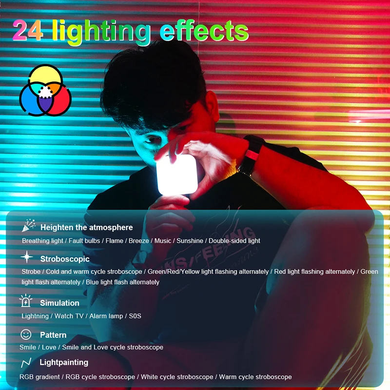 Asixxsix Pannello Luci Video RGB, 120 LED 40W 14000LX 2500-9000K CRI96
