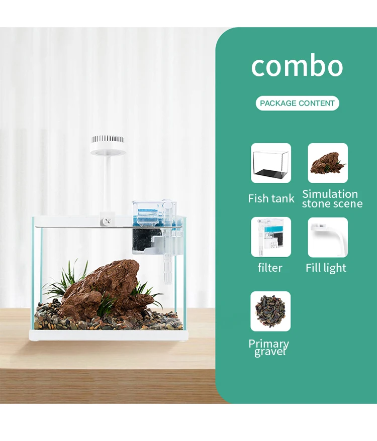 Nepall Small Desktop Goldfish Aquarium Tank - Eco-Friendly 5L Mini Fish ...