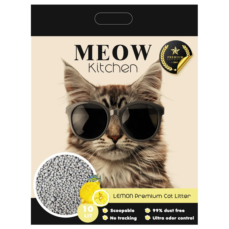 Best Selling Premium Grade 10l Lemon Bentonite Cat Litter Easily