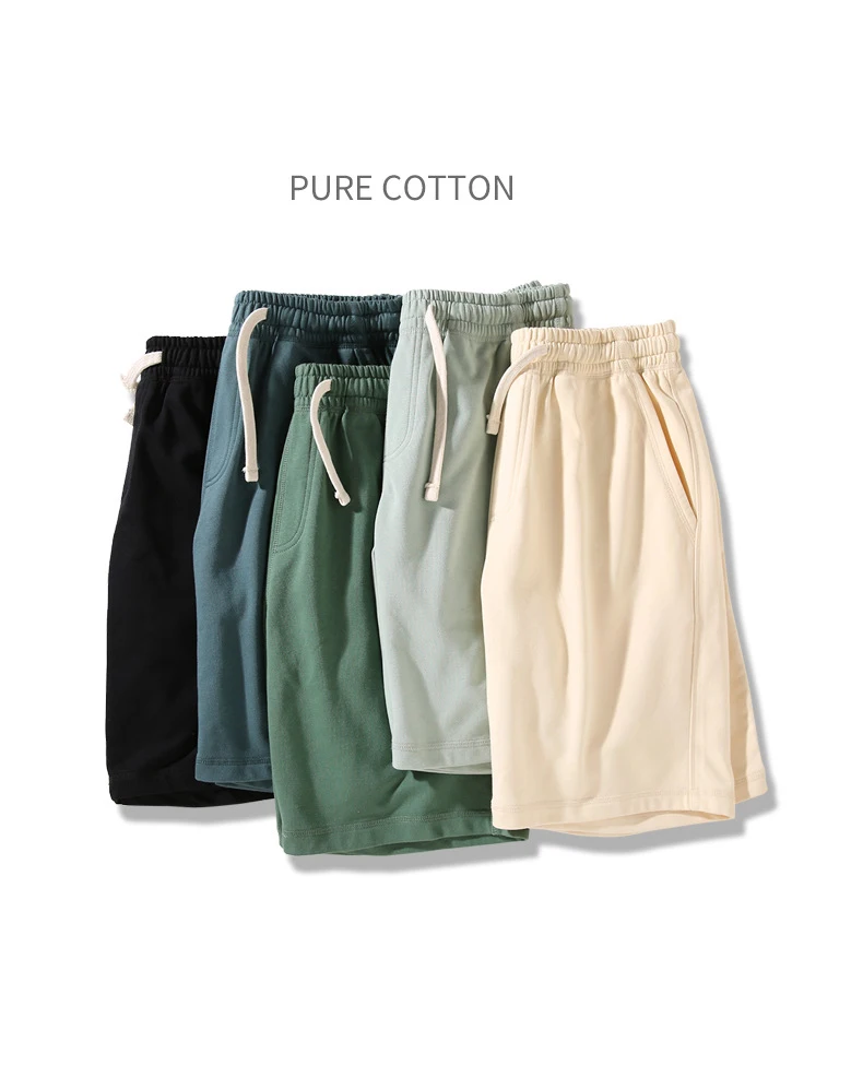 Personalizzato all'ingrosso di alta qualità 350 grammi 100% cotone Plus Size Pantaloncini da uomo Plain Heavyweight French Terry Pantaloni unisex912_voghion.com