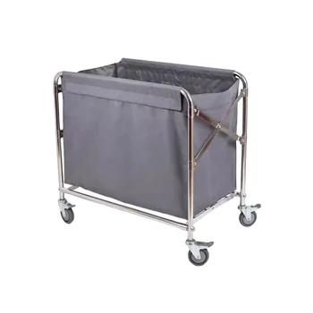Folding Cloth Car Stainless Steel Collection Trolley Cleaning RV Hotel Hotel Room Service Car Work Car