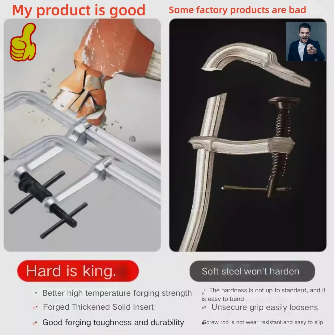 Formwork F-ClampHigh Quality Steel Different Size Clamp Formwork Forged Wood Working F Clamp