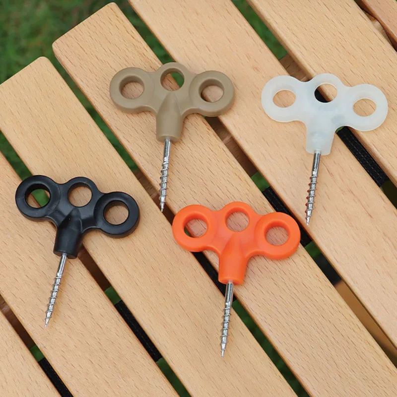 Events Wedding Party Pole and Metal Tent Pegs With Glowing in the Dark Screw Ground Pegs Plastic Tents
