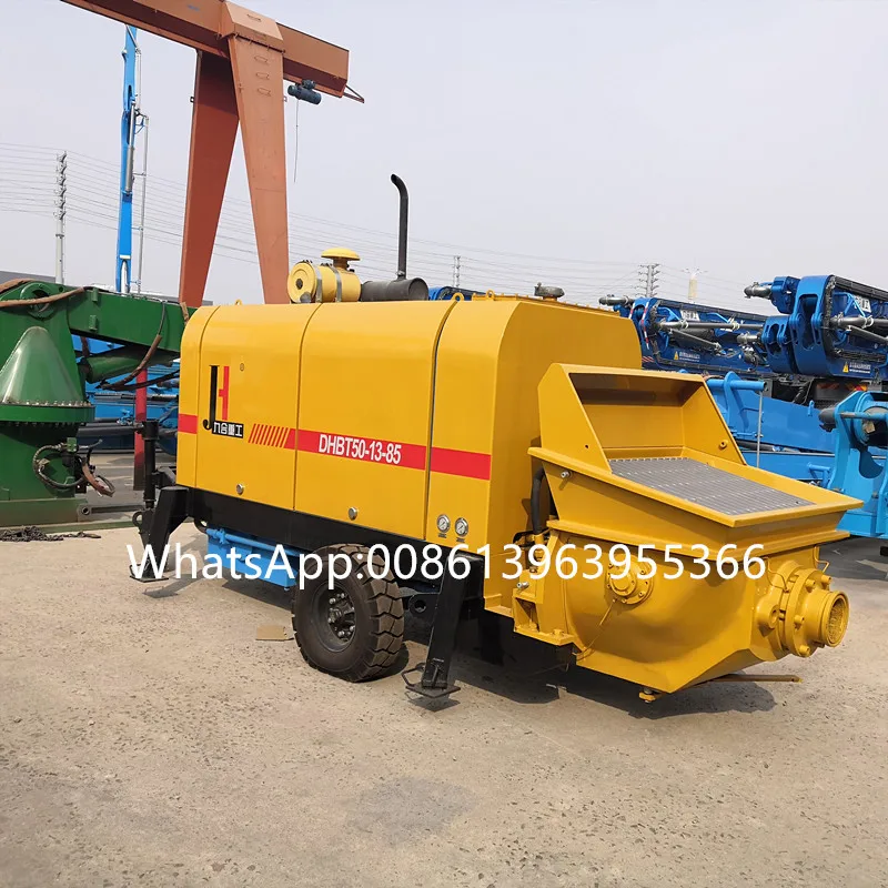 Электрический/дизельный маленький портативный бетононасос с дистанционным управлением для