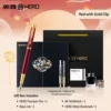 1 pen for 3 uses - red gold clip - black gift box