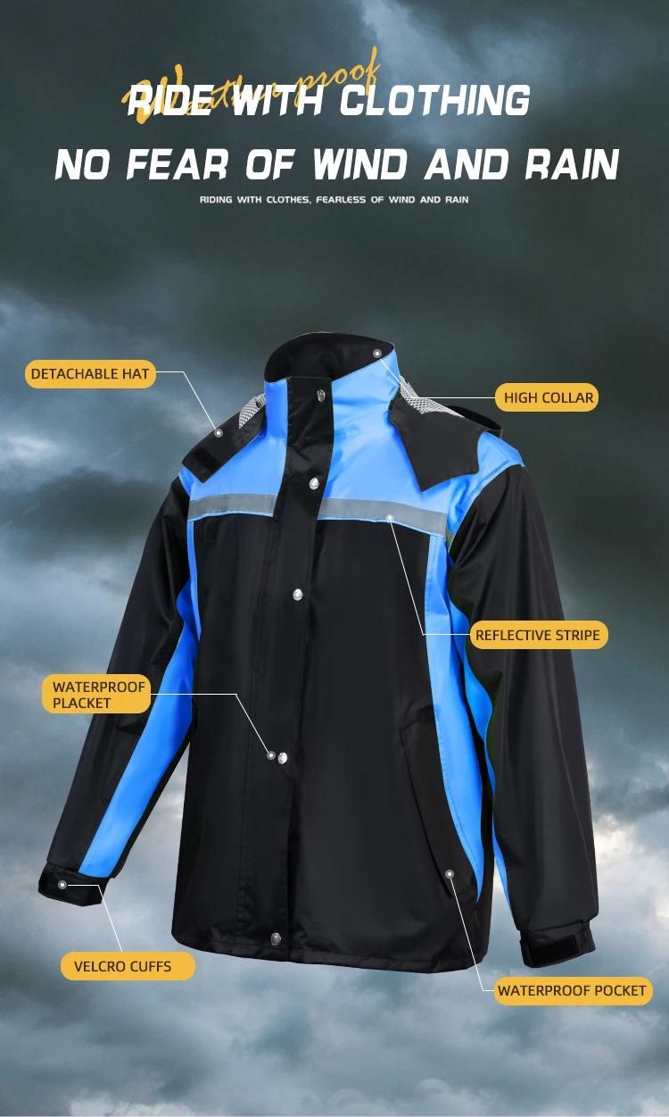 Motorcycle and Bicycle Split Rain Pants Full Body rain Coat for Travel raincoats Genre manufacture