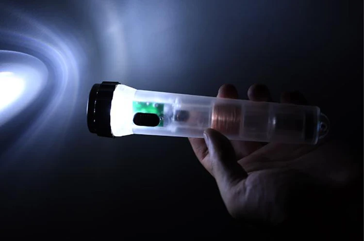 Hurricane Emergency Survive Tool Physics Teaching Faraday Light Plastic Manual Torch Dynamo Hand No Battery Shake Flashlight