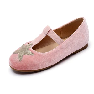 Genuine Leather Baby Shoes Bowknot Gold Color Children's Party Shoes Girls' Dress Shoes