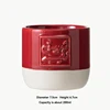 Taza roja de fondo plano (respiración)
