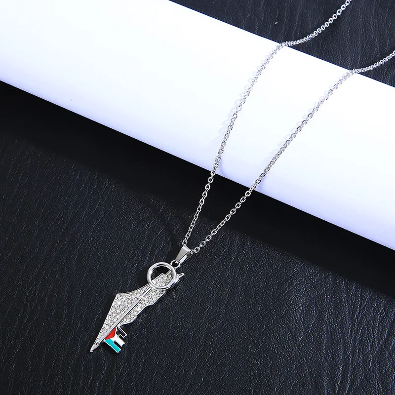 Palestine Pendant Necklace - Stainless Steel Chain With Gold Or Silver Finish