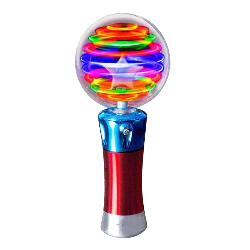 Glowing Magic Wand Children Light up Toys Flashing Led Wand Light up Spinning Ball Wand