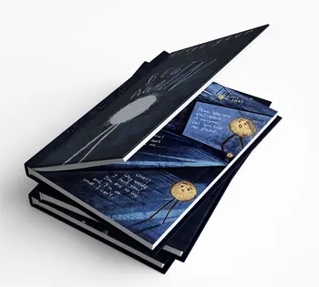 Custom Book Printing High Quality Printing Service Sewing Binding Hardcover Blue Cover Comic Book