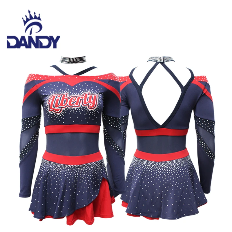 Dandy Custom Stage Dance Wear Sexy Rhinestones Long Sleeve Youth All ...