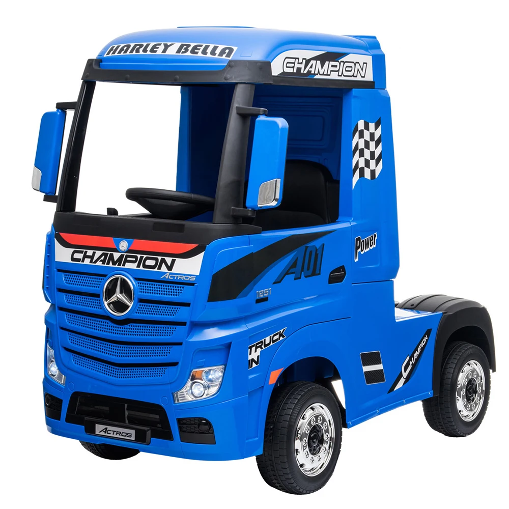 MesaSe Jouets de Voiture pour Tout-Petits Voiture Électrique avec Lumières 4D Clignotantes et Sons Réels Bleu