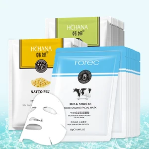OEM ROREC Collagen Plant Extract Smooth Moisturizing Natto Protein Sheet Face Mask