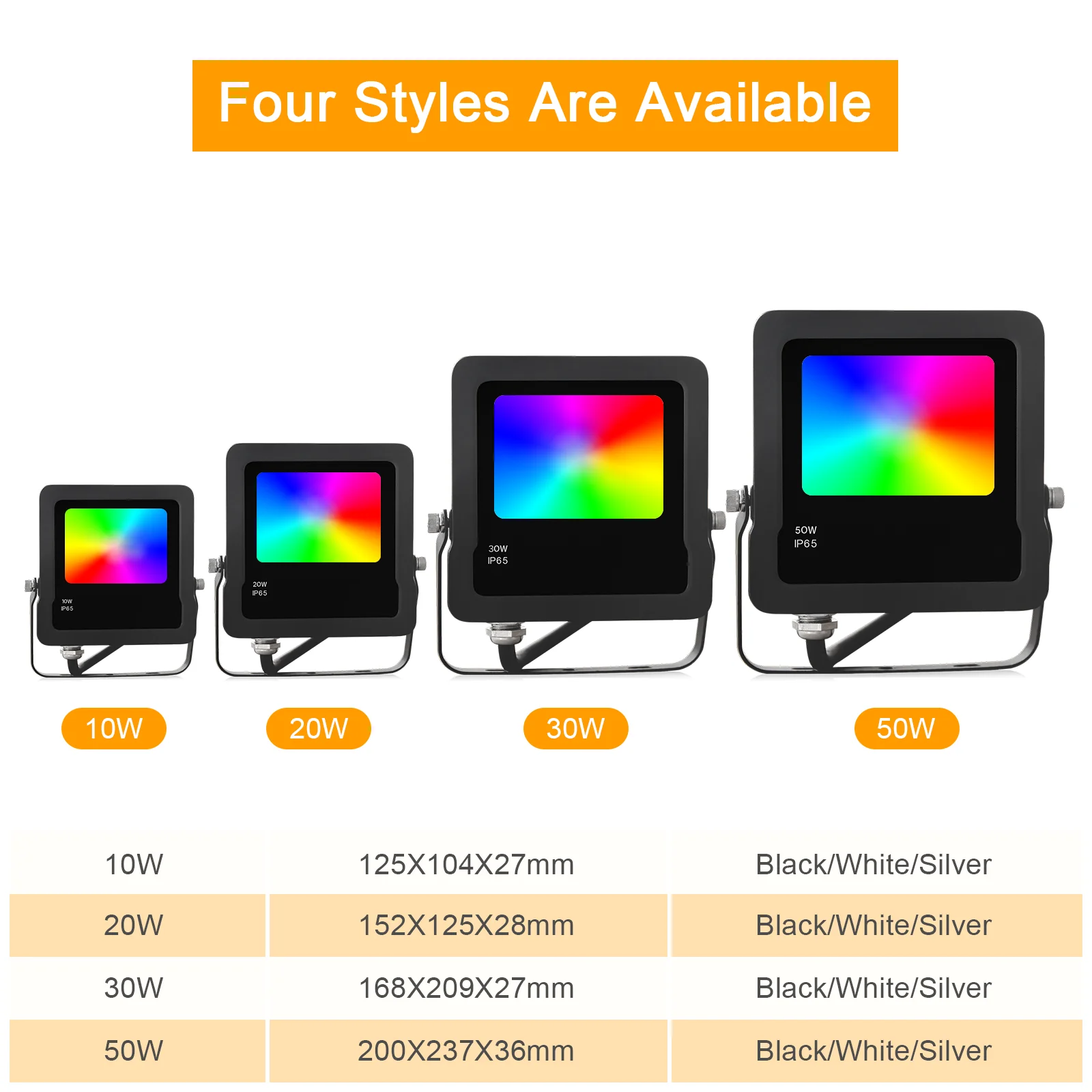 Лидер продаж RGB-прожектор с Wi-Fi управлением TUYA белый 50 Вт Ip66 светодиодный