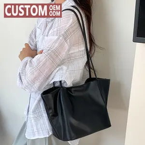 Customizable  Women New Personalized Large Pu Tote Bag Female Ladies Shoulder Bags Totebags for Women