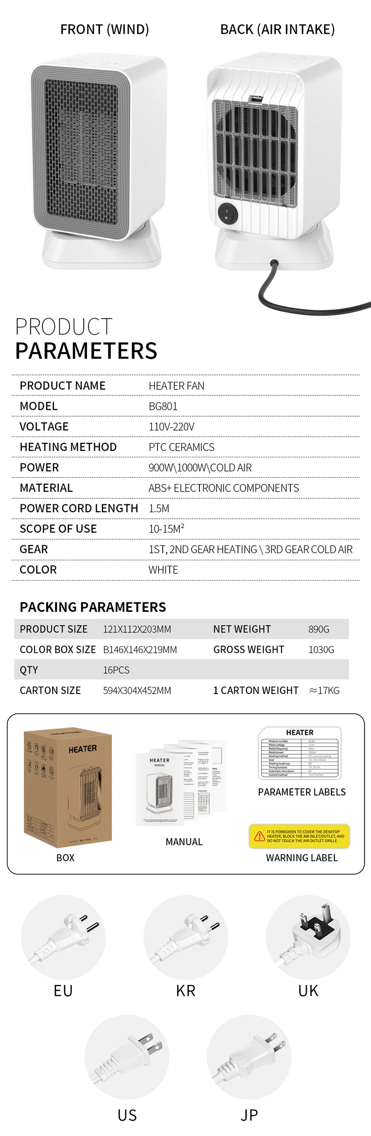 Rotatable Mute Heating Mini Fan Heaters Home Household Desktop Small