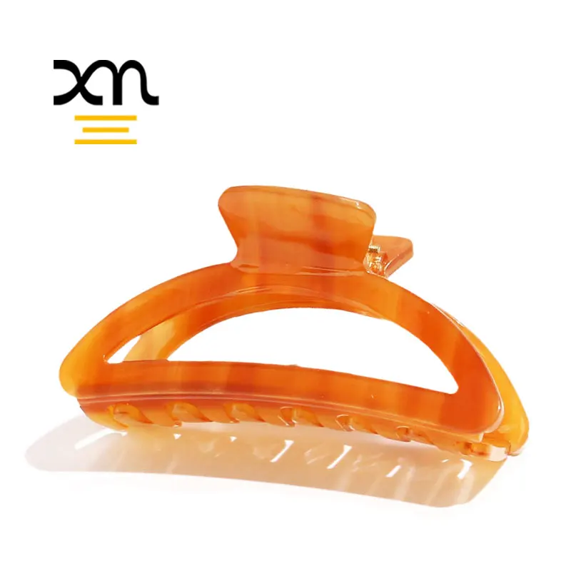 XinMei Custom Semicircle Hollow Half Moon Hair Claw Clips Cellulose Acetate Women Aesthetic Hair Accessories Claw Clip Hairclaw