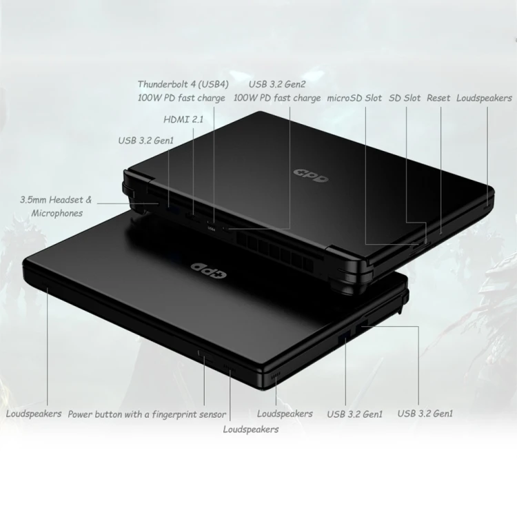 美品　GPD win max 2  2TB＋32GB GPD WIN Max 2 Handheld Gaming PC Windows 11AMD Ryzen 7 6800U