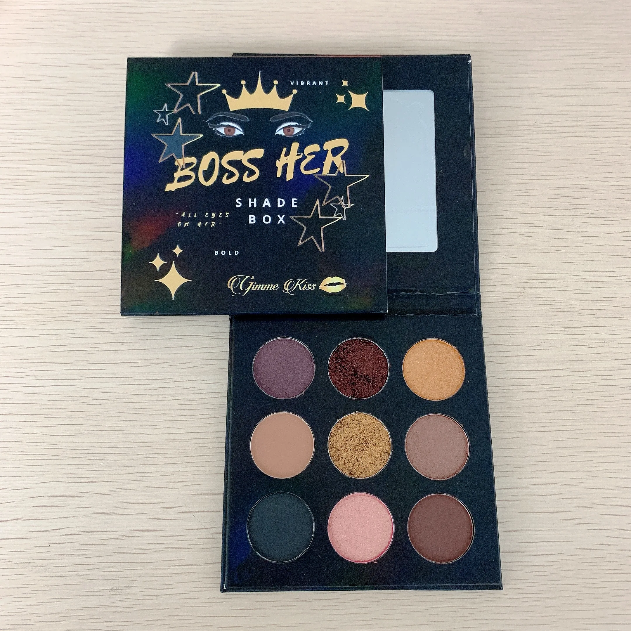 Custom Empty Makeup Cardboard Eyeshadow Palette Wholesale Pick Your Own Colors Eyeshadow Private